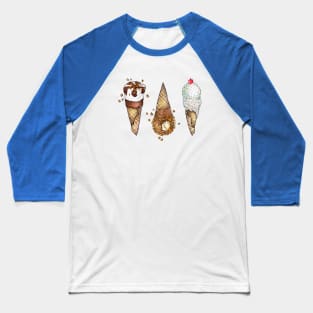 Ice Cream Addict Baseball T-Shirt